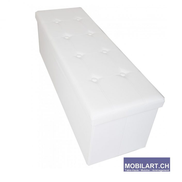 Location banquette en cuir – www.mobilart.ch – Location de pouf blanc