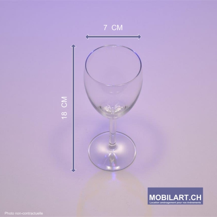 Mobilart – Location – Art de la table – Verre 25 cl a pied 1
