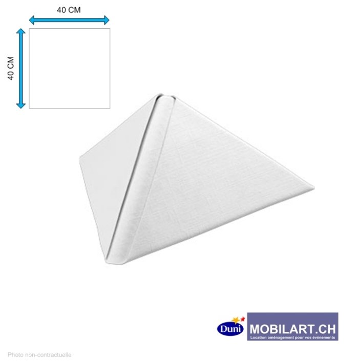 www.mobilart.ch – Serviette papier Duni – blanche 40×40