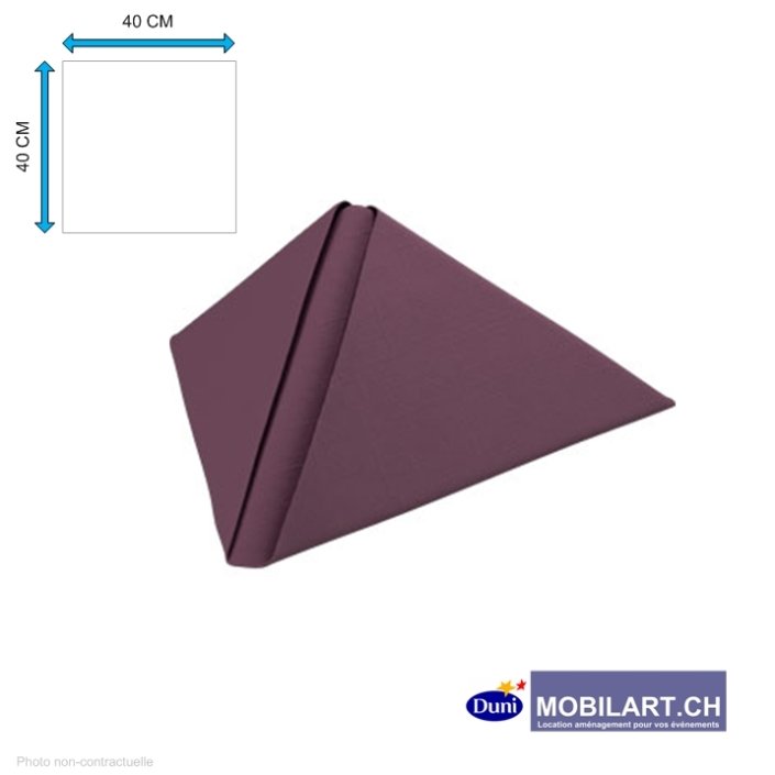 www.mobilart.ch – Serviette papier Duni – bordeaux 40×40
