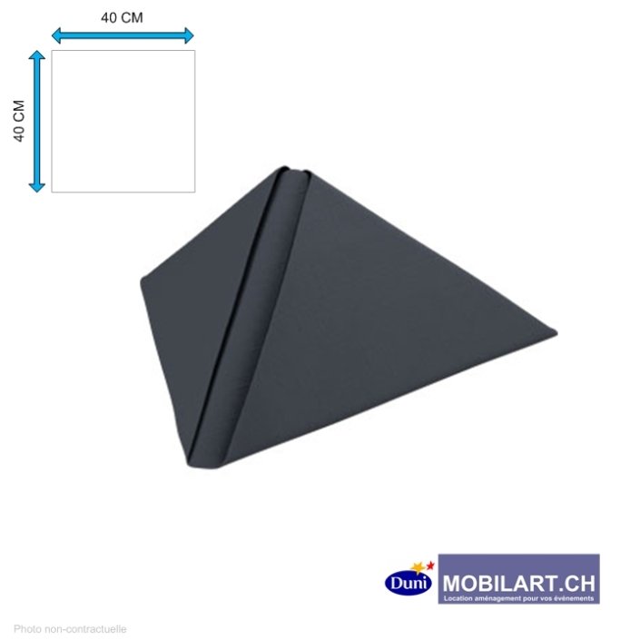 www.mobilart.ch – Serviette papier Duni – noir 40×40