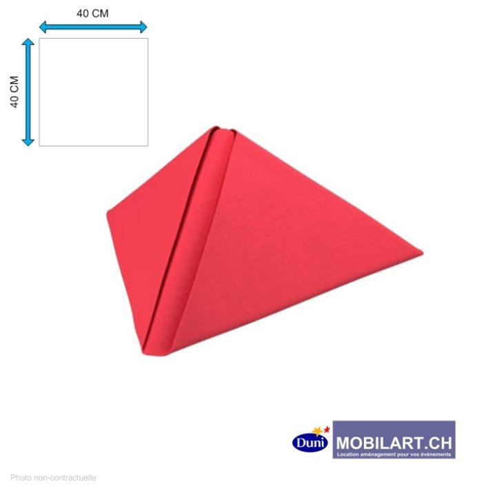 www.mobilart.ch – Serviette papier Duni – rouge 40×40